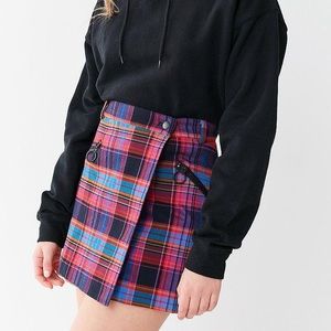 Urban Outfitters Plaid Multi-Colored Mini Skirt